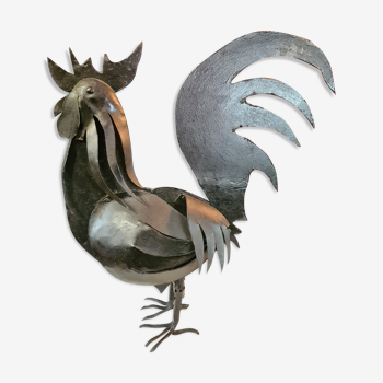 Metal rooster deco garden