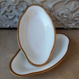 2 Limoges porcelain raviers golden border