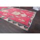 Vintage Turkish Hand-Knotted Wool Cotton Pink Runner Rug 85x260