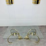 Hollywood Regency Ibex Coffee Table, Brass