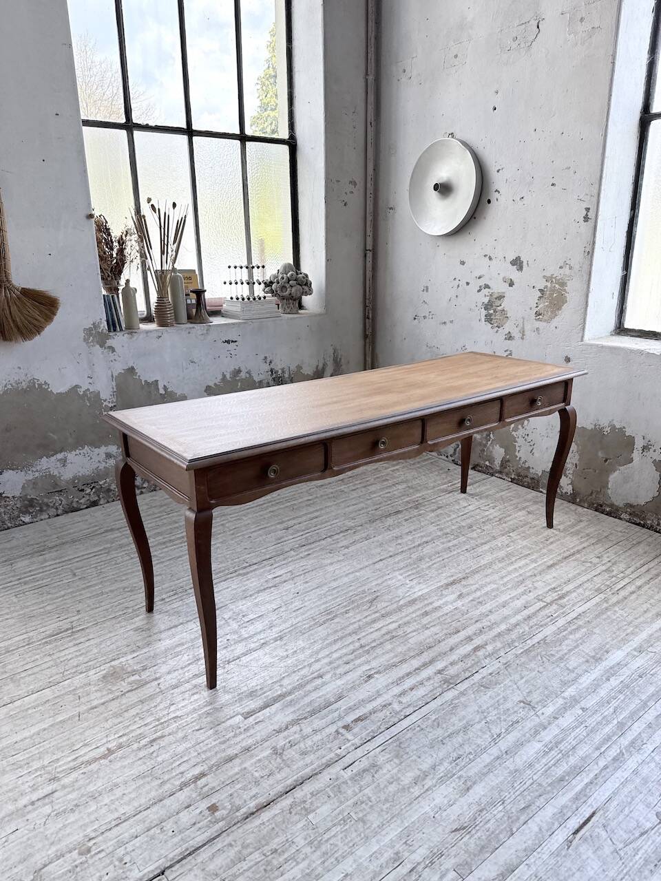 Console bureau en chêne 1960