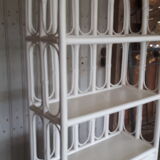 White rattan library.