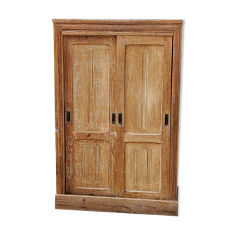 Old Parisian wardrobe 2 sliding doors
