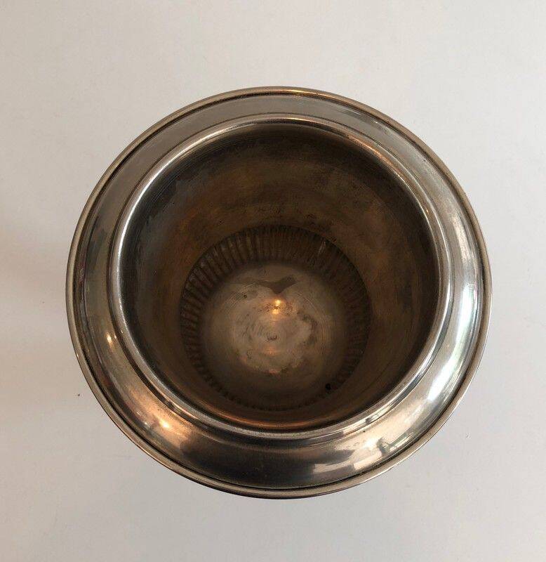 Pair of Medici-style silver-plated champagne buckets