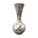 Ancient vase Moustiers ceramics white decor painted vintage