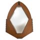 Dutch Art Deco Mirror in Oak with Ebonized Details, 1920-1930