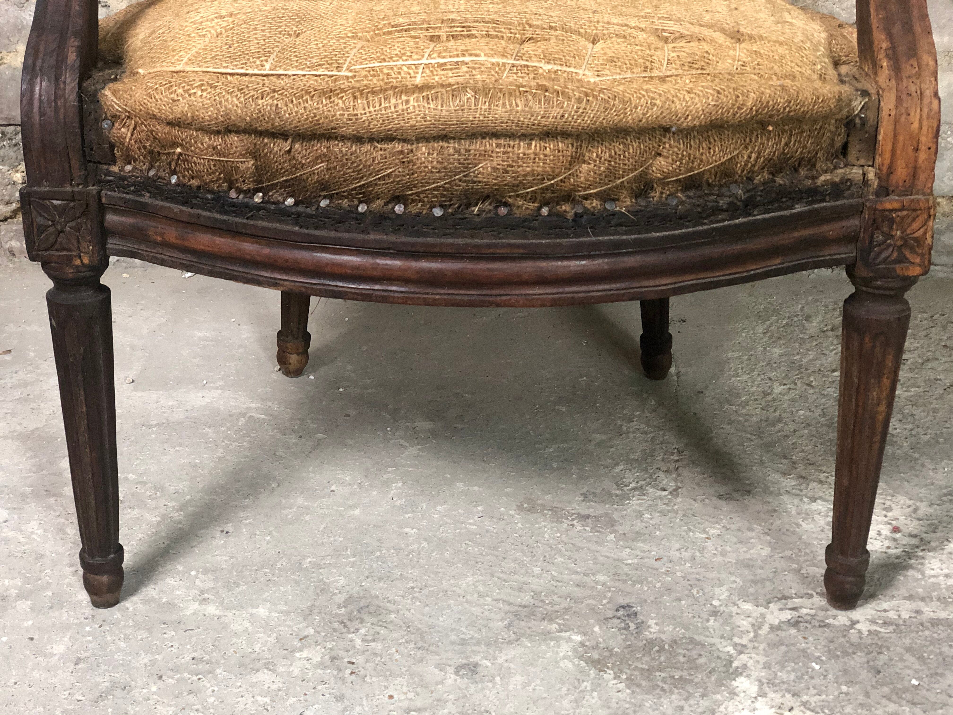 Louis XVI period medallion armchair