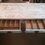 Patinated farm table