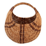 Old banana basket with wicker two colors