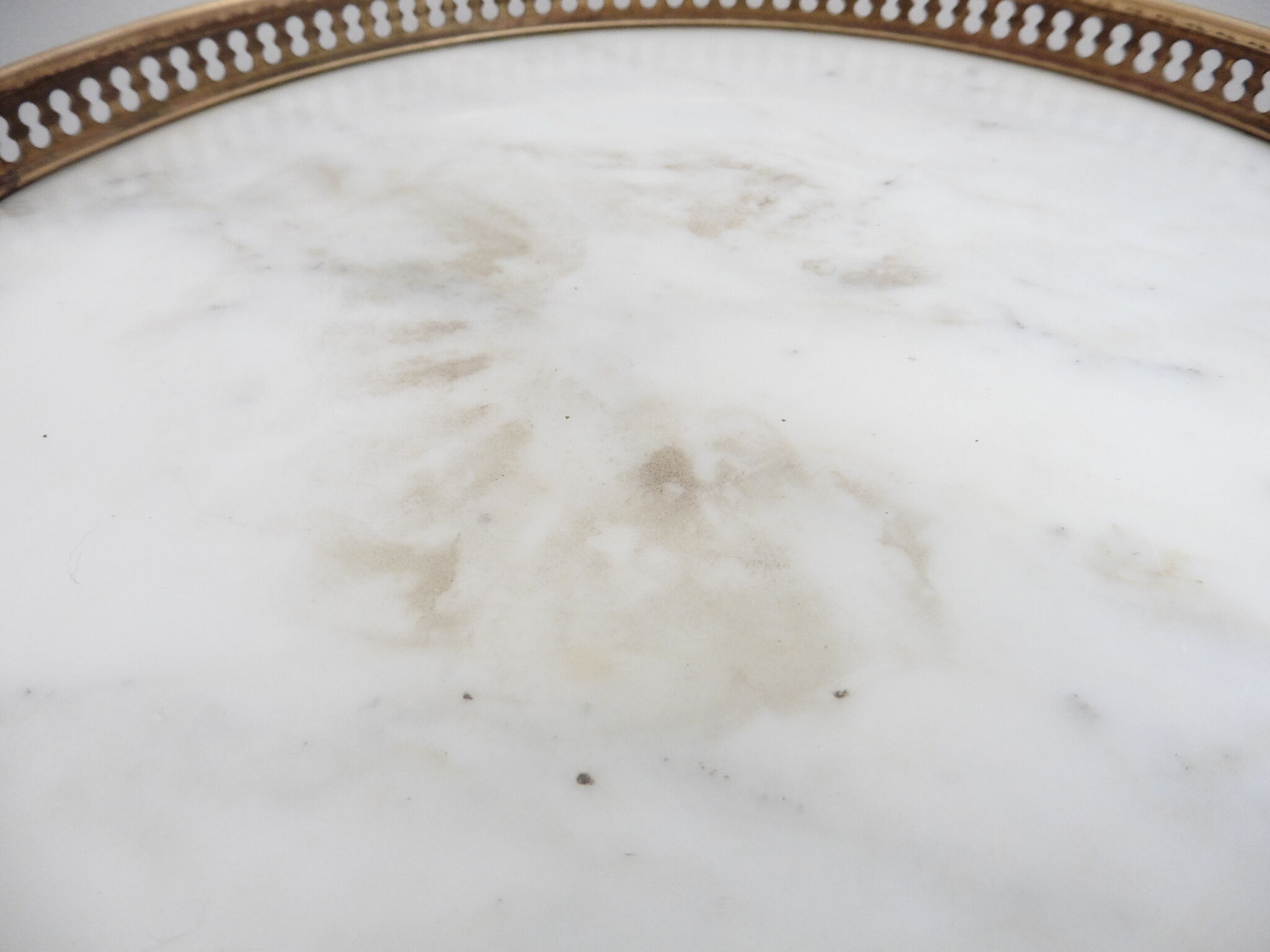 White marble tripod stand