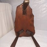 Tripod table with 2 stools pine