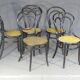 Set of 4 kohn "empire black" chairs circa 1880 + thonet-