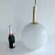 Large vintage glass ball pendant light, 60s