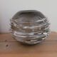 Smoked glass vase with applied threads – 1970s