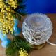 Vintage globe table lamp in moulded glass
