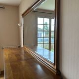 Solid cherry wood buffet Louis Philippe with 3 doors, 3 drawers + its mirror.