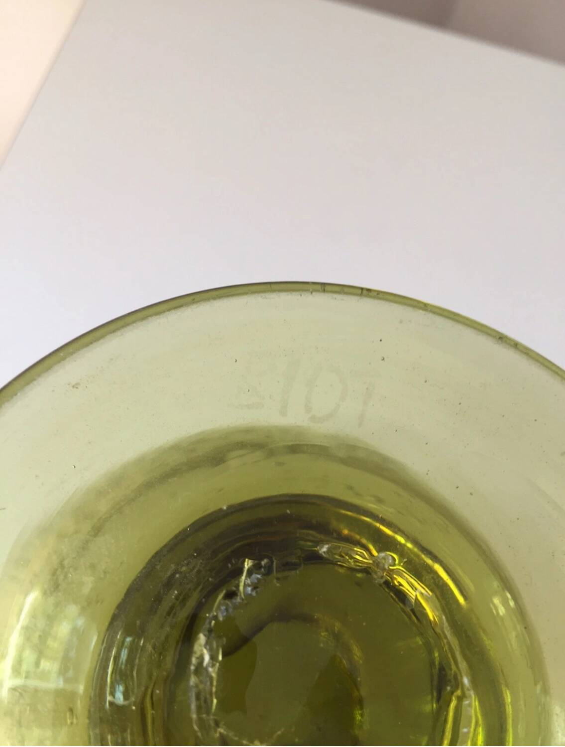 Large decorative Biot bubbled glass, hand-blown in France