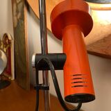 Chrome and orange quadripod lamp
