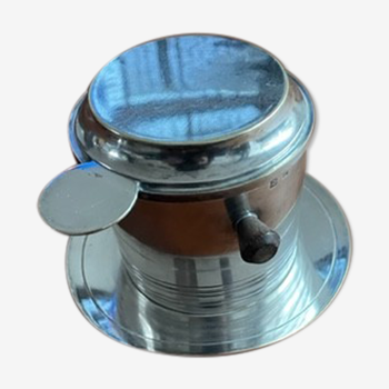 Filtre à café individuel en métal argenté