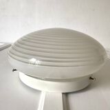 Round curved spiral ceiling light space age