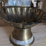 Brass and mother-of-pearl soap holder