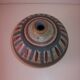 Vase boule en grès vintage signé Kamini