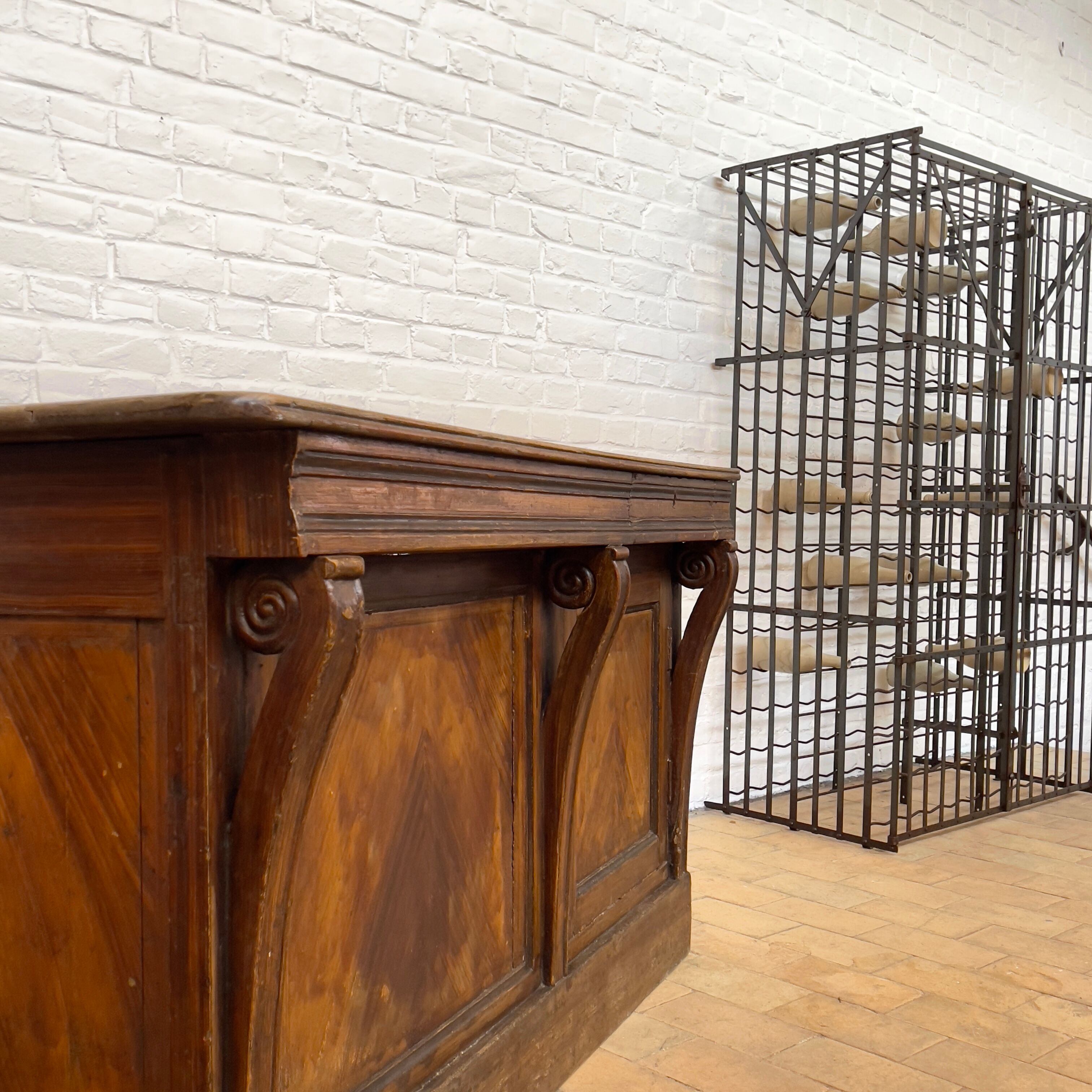 Former wooden trading counter