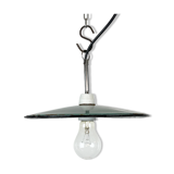 Industrial petrol enamel pendant light, 1970s