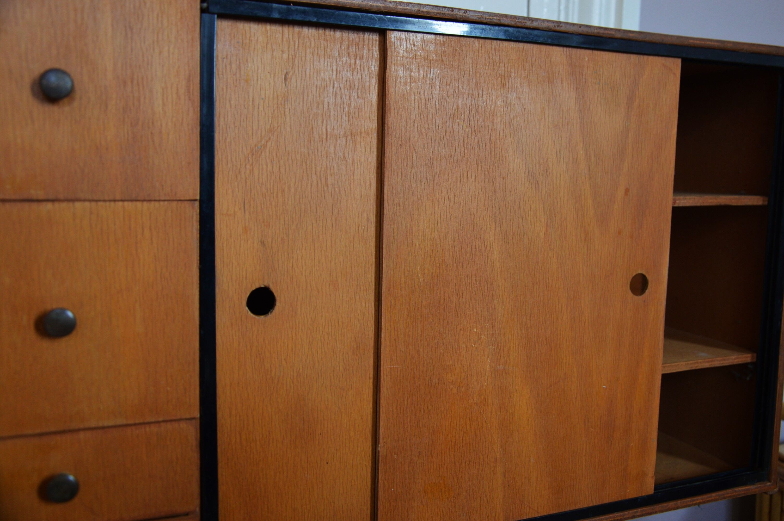 Wall cabinet with drawers 1950 s