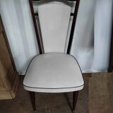 Chaise bois et simili cuir assise