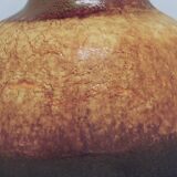 vintage wide low yellow crackle West Germany vase Scheurich