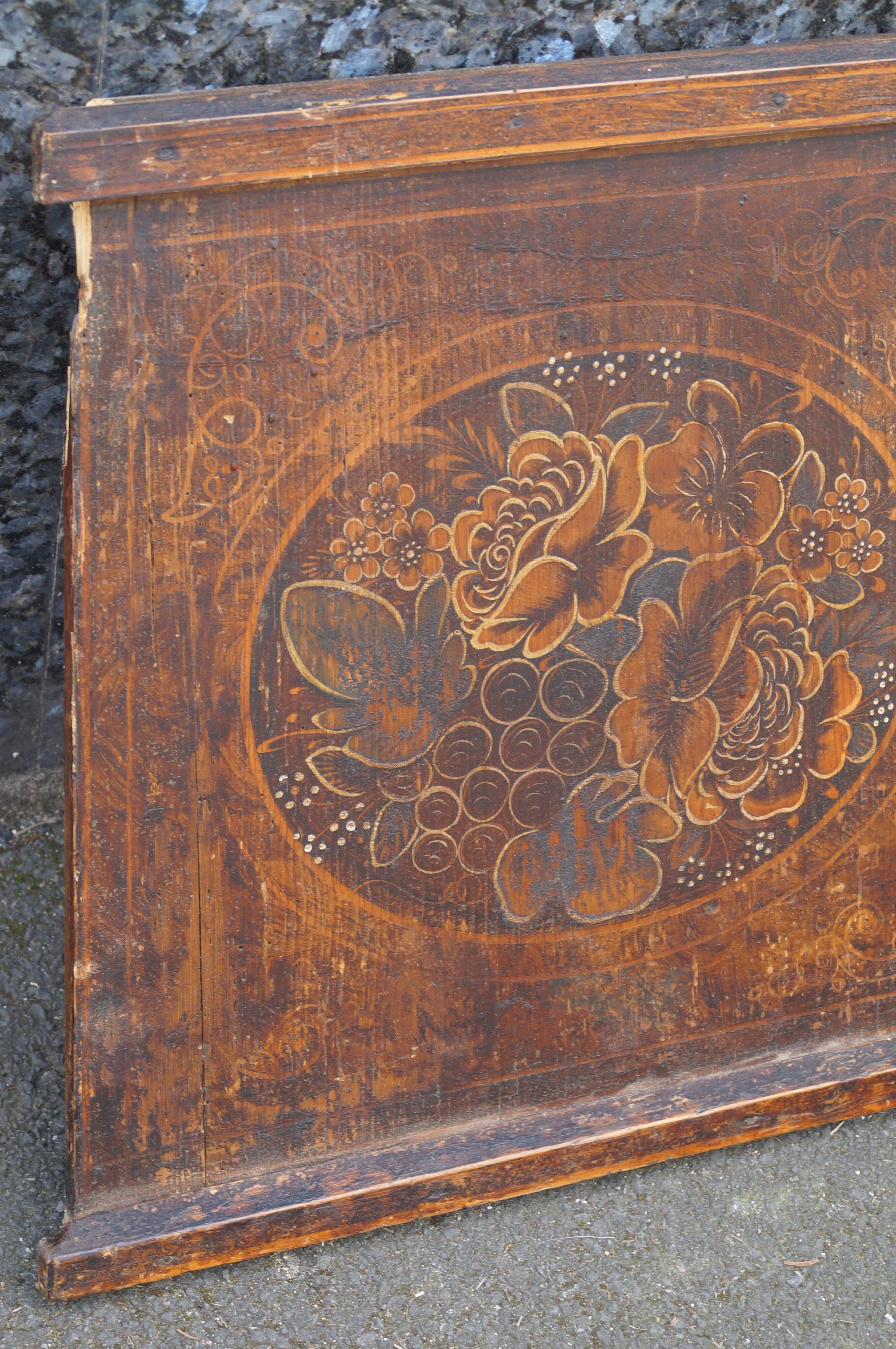 Painted wood pediment 1900