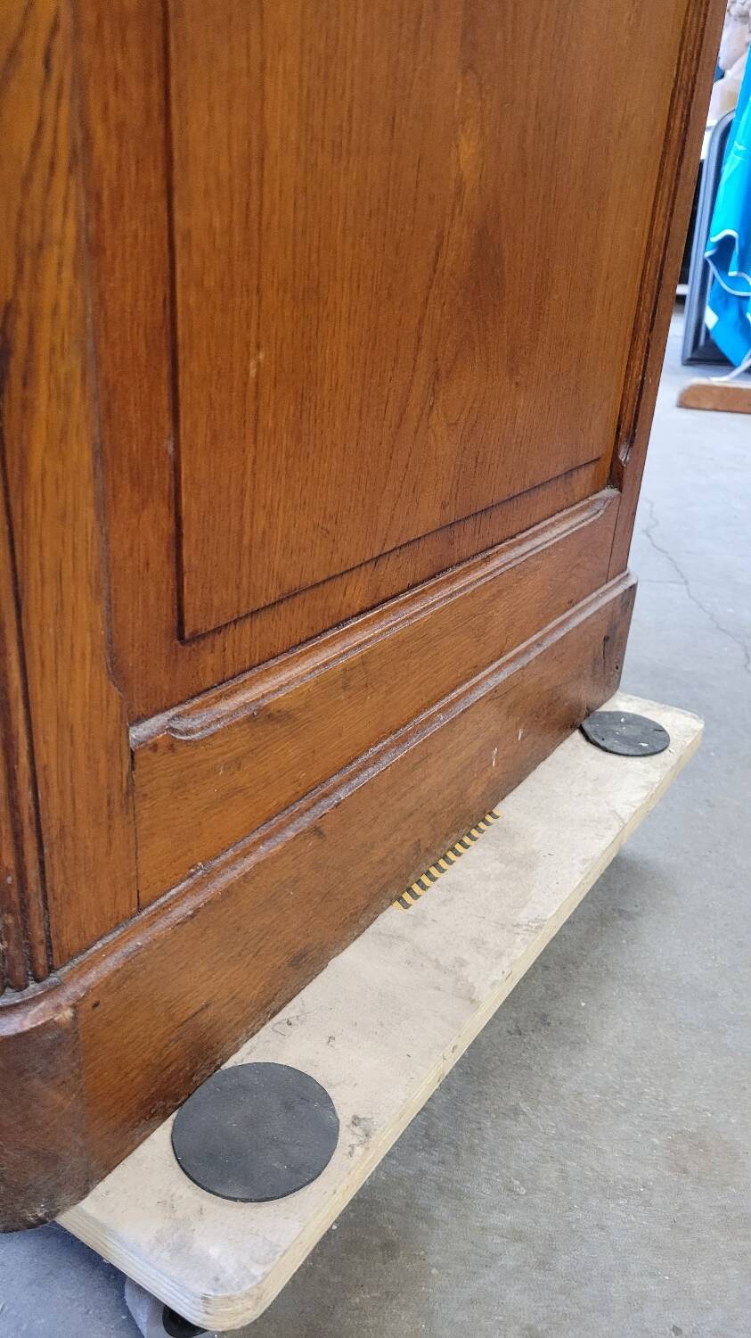 Shop counter display cabinet with old drawers, 1900s