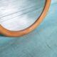 Vintage wooden psyche mirror from Sweden, 1970s, blonde pine.