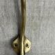 Pair of ball and hook coat hooks in brass