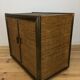 2-door woven rattan dresser, 70s