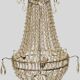 Louis XV style basket chandelier with 20th century tassels