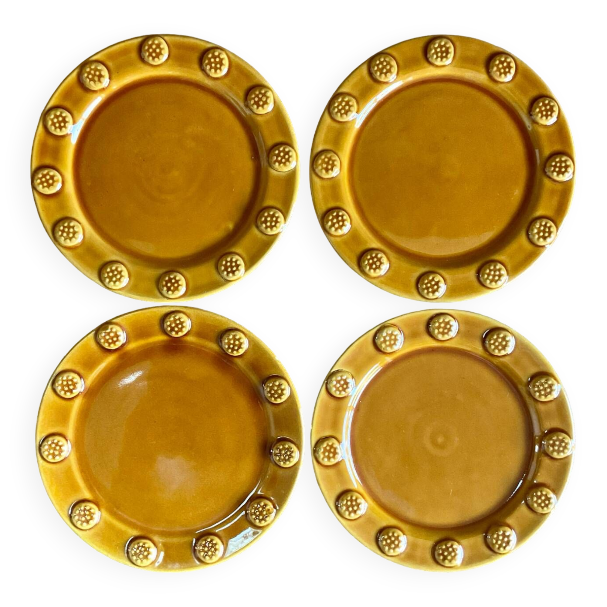 4 vintage France dessert plates