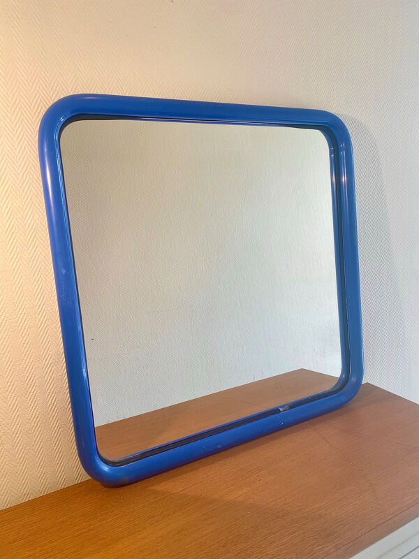 Miroir IKEA vintage acier tubulaire bleu