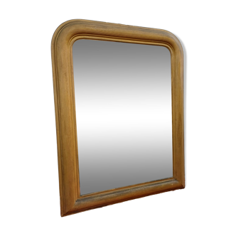 Napoleon III mirror in wood and gilded stuk