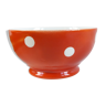 Longchamp red polka dot bowl