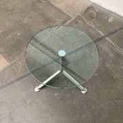 Postmodern Italian side table from the Help series in glass by Paolo Bistacchi for Albed, Milan.