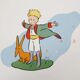 Antoine de Saint-Exupéry : Le Petit Prince et son ami le renard, lithographie