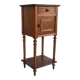 Antique bedside table in wood and marble
