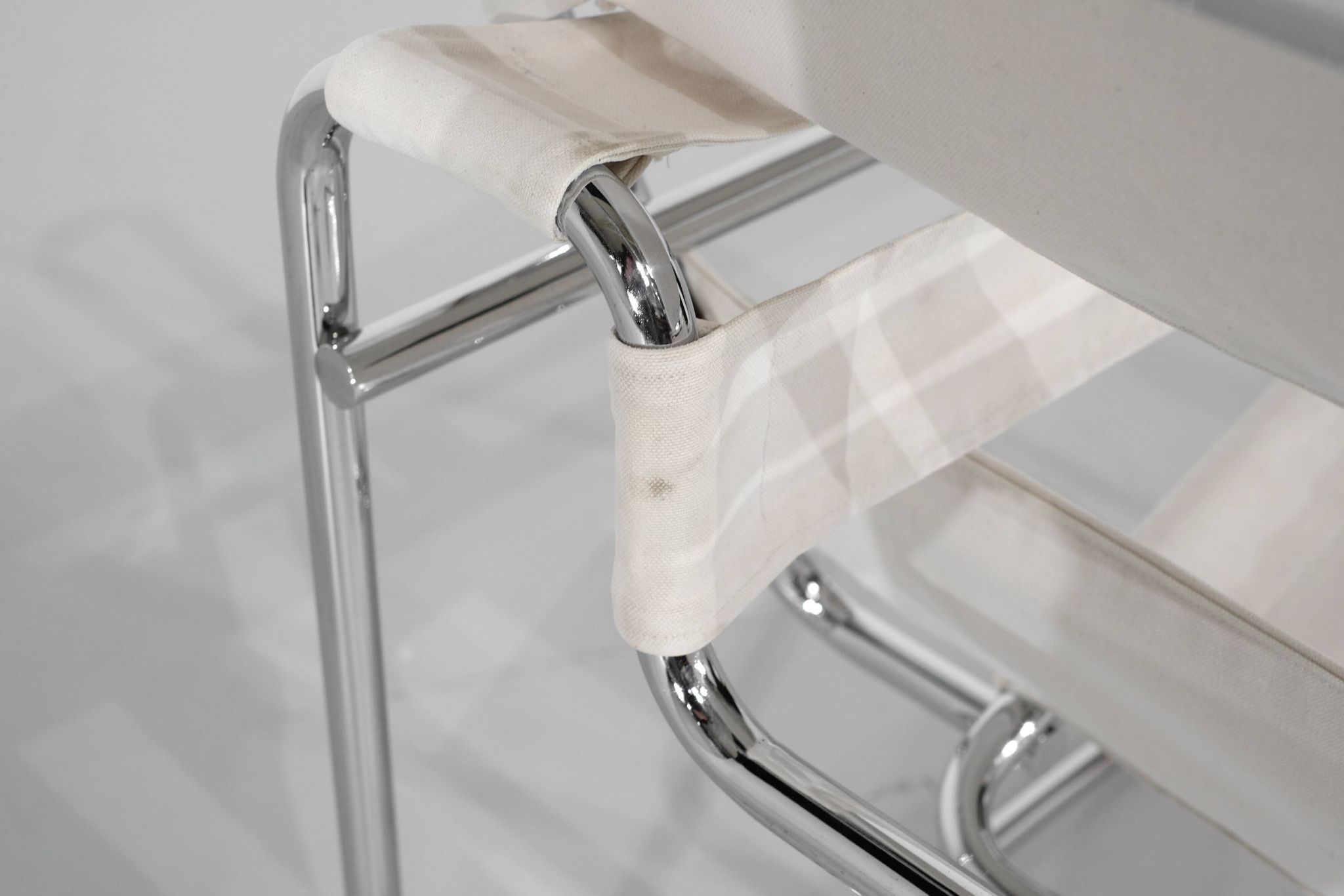 "B3 Wassily" armchair in fabric by Marcel Breuer for Bononia, Italy