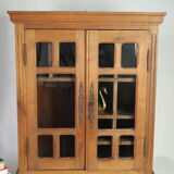 Vitrine de metier ancienne en bois de noyer XXème
