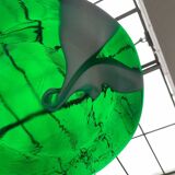 Artistic vintage German glass bowl plate by Hans Jürgen Richartz for Mathildenhütte, Solingen.