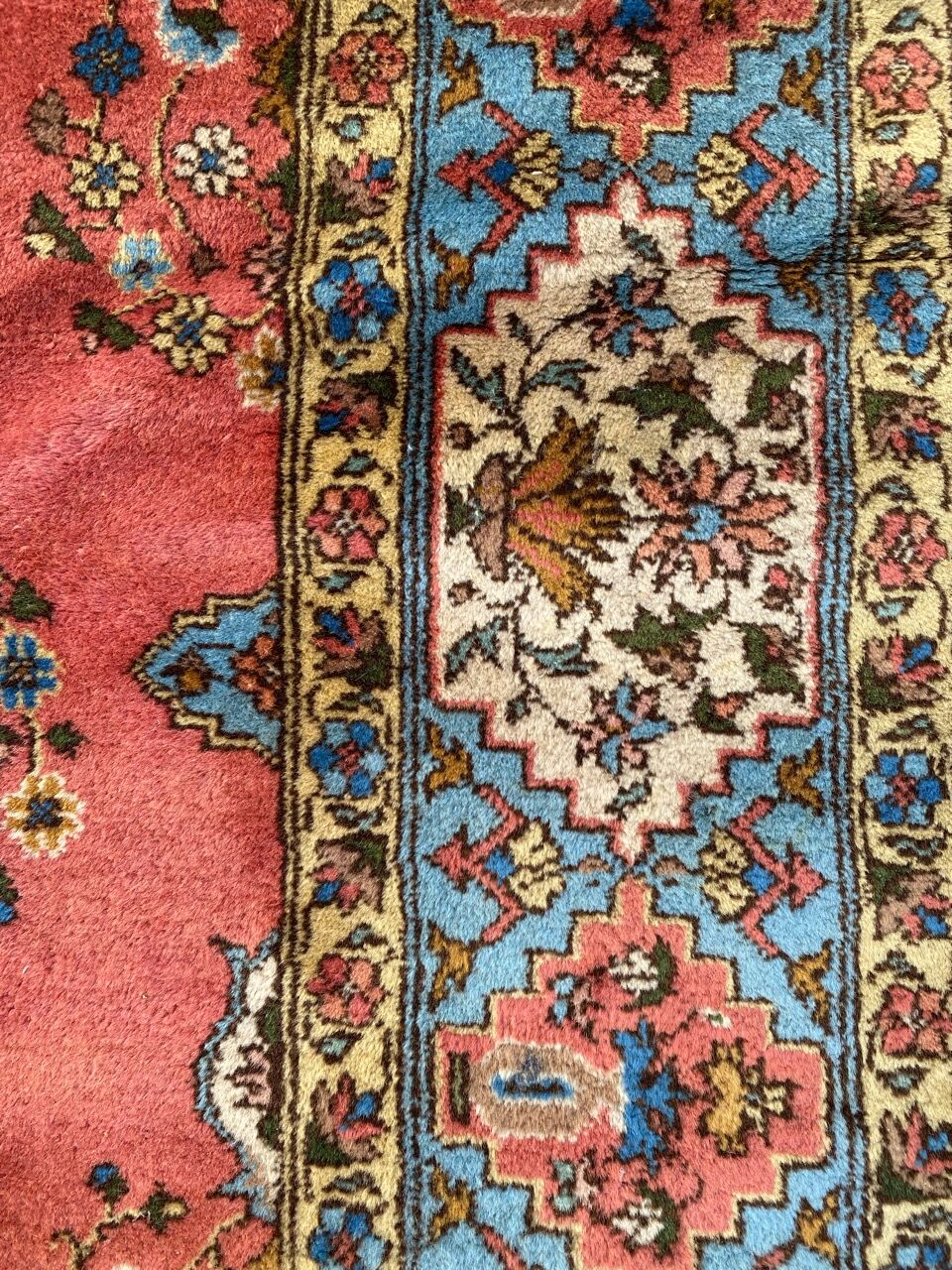 Large handmade vintage carpet Transylvania 198x298 cm