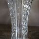 Art Nouveau cut glass vase with flowers