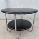 Table basse métal chrome et skaï 1950s